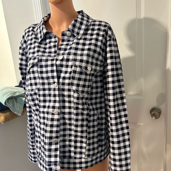 Kim Rogers Womens Navy/White 2XL Jean Jacket - Brand New/w/tags - Picture 3 of 11